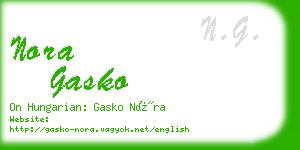 nora gasko business card